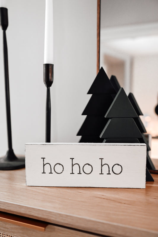 Wood Holiday Sign - Ho Ho Ho