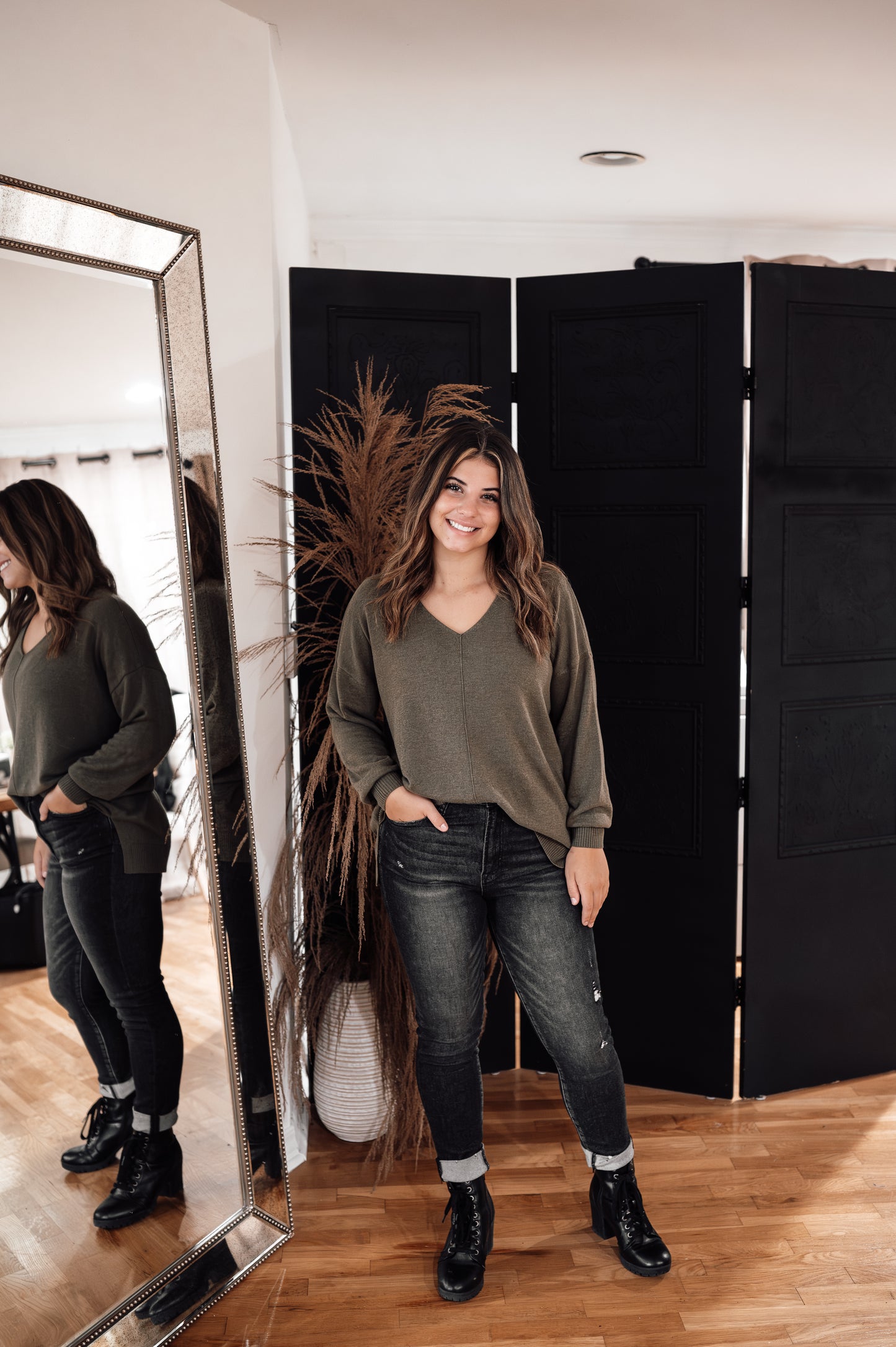 olive-casual-sweater