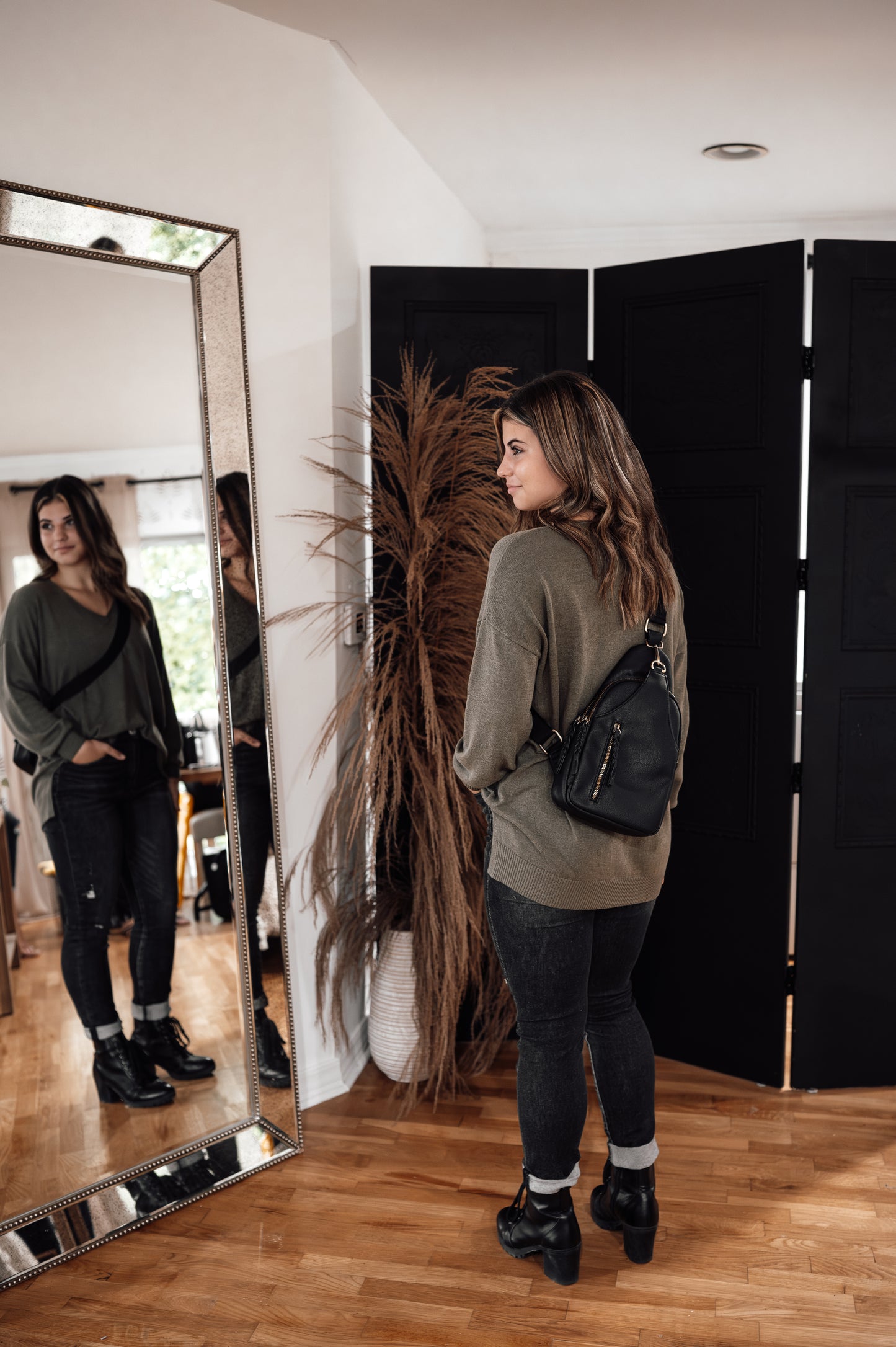 black-vegan-leather-backpack