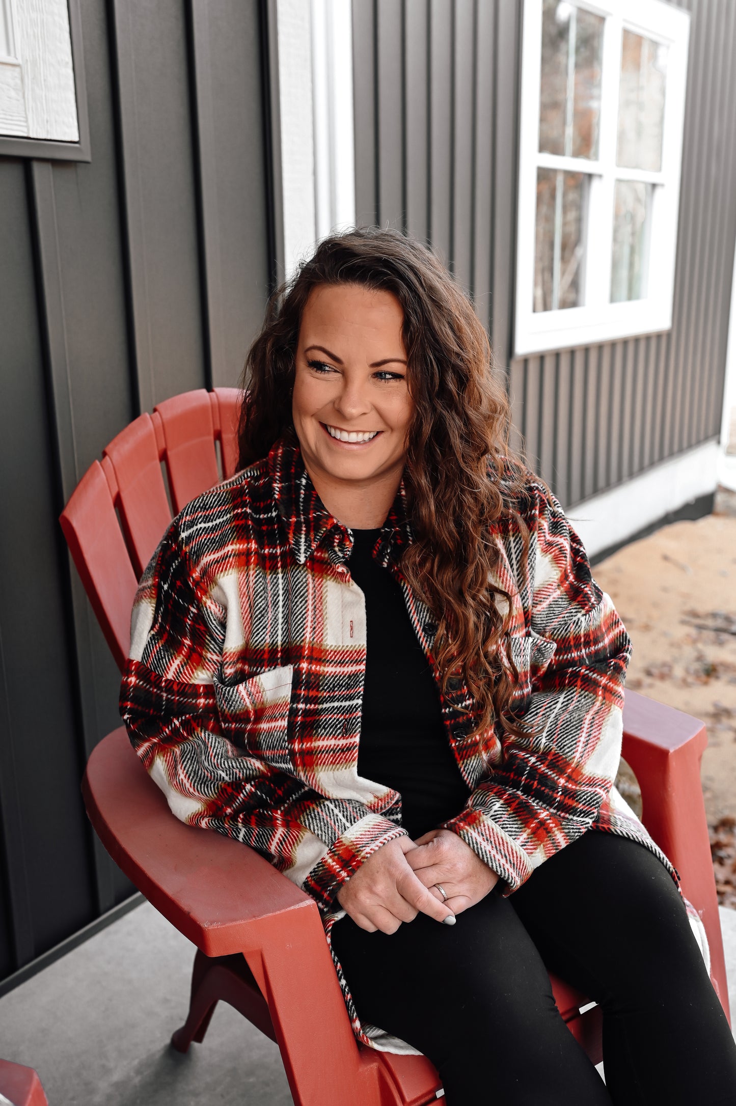 Oversized Plaid Shirt Jacket *FINAL SALE*