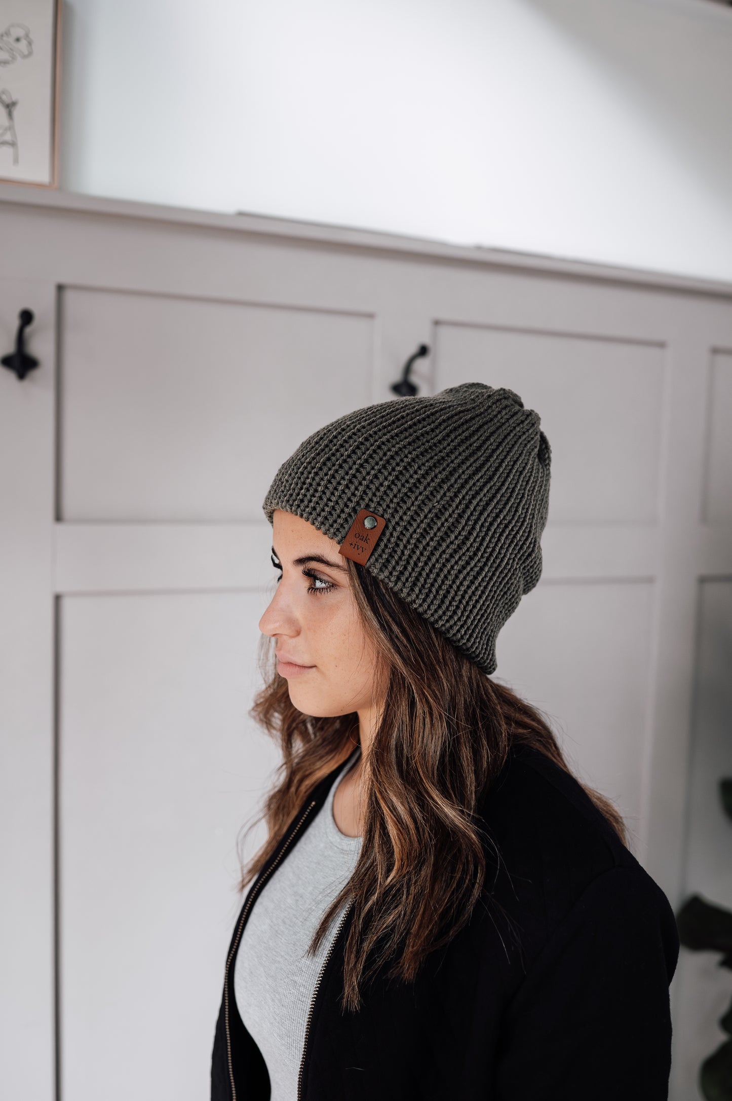 green-knit-beanie