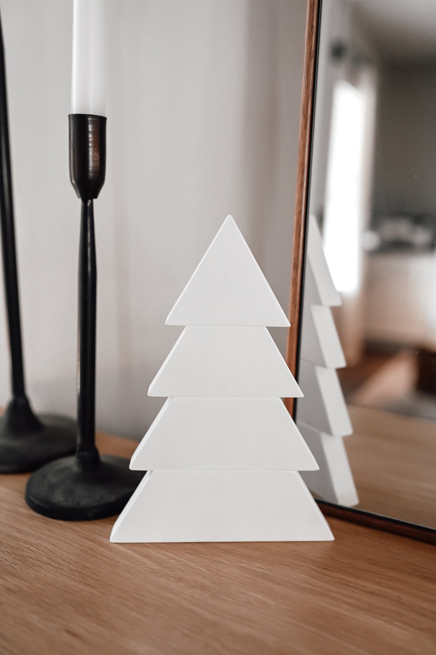Wood Christmas Trees - White