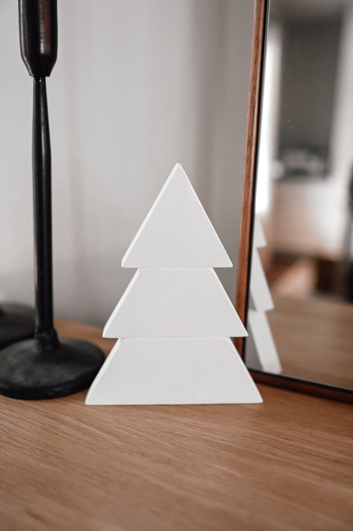 Wood Christmas Trees - White