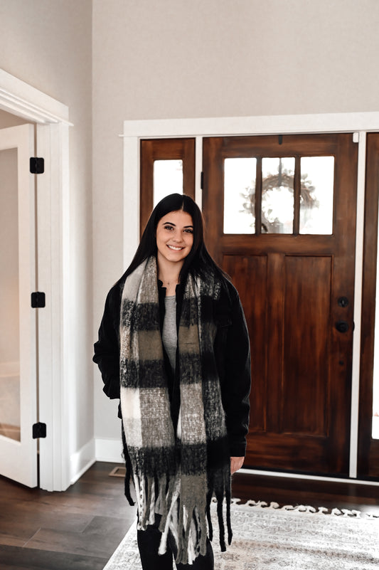 Oversized Plaid Scarf *FINAL SALE*