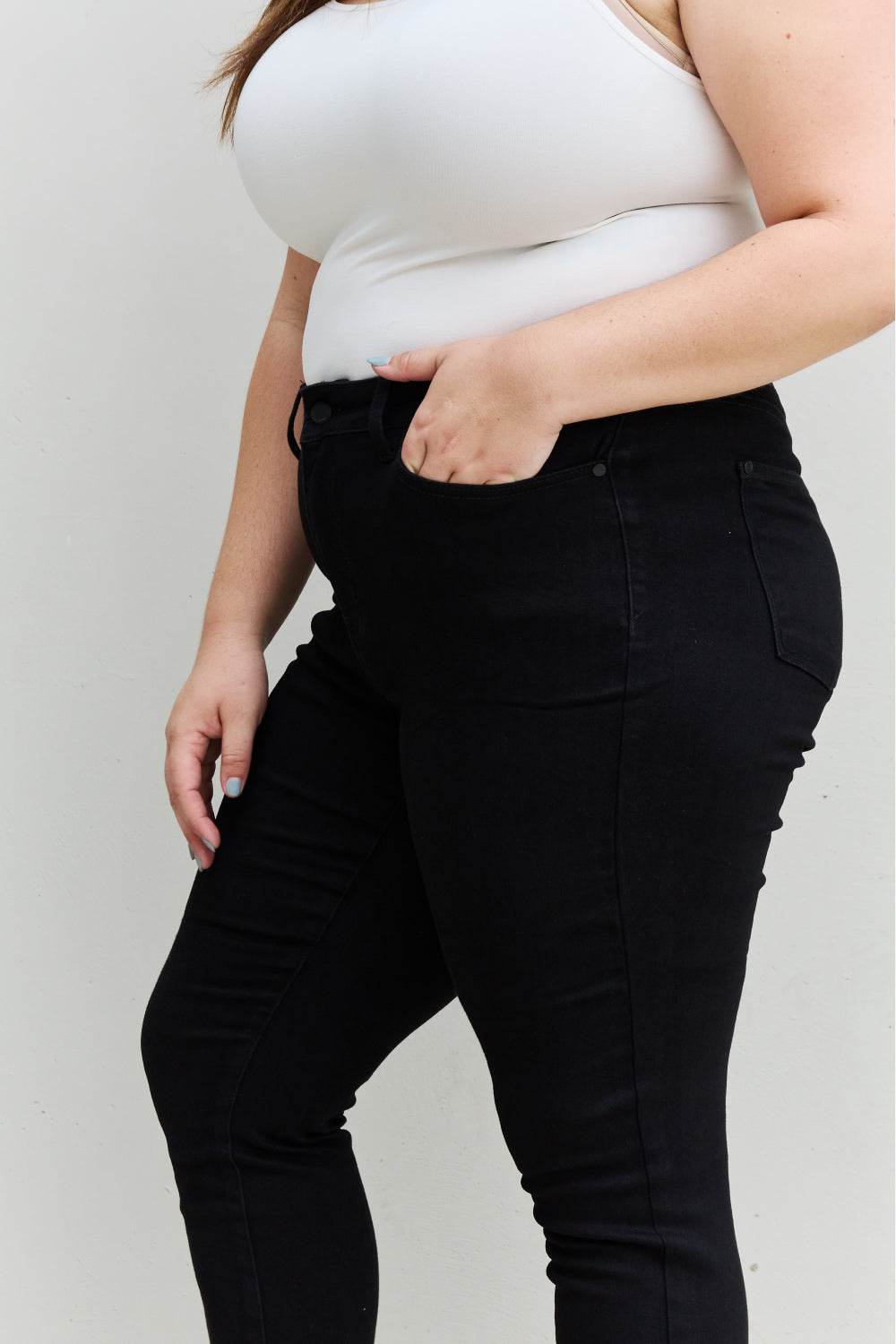 Judy Blue Black Mid Rise Slim Fit Jeans