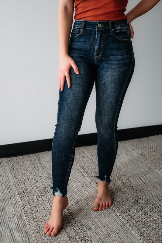 Kancan High Rise Raw Hem Jeans *FINAL SALE*