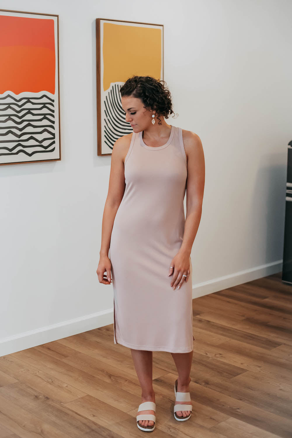 dusty-pink-ribbed-midi-dress