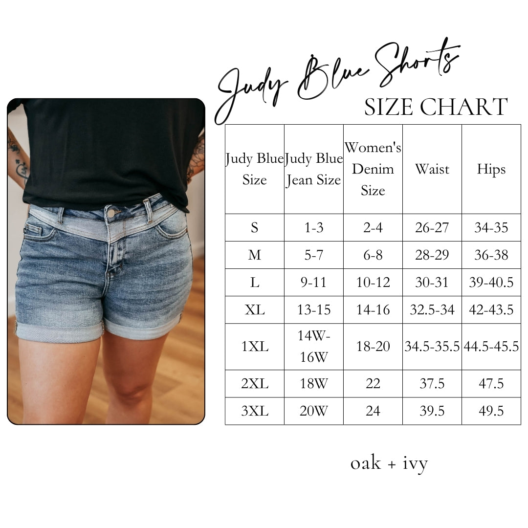JUDY BLUE HI-RISE CUFFED SHORTS – Belle Lees Boutique