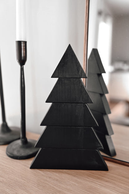 Wood Christmas Trees - Black