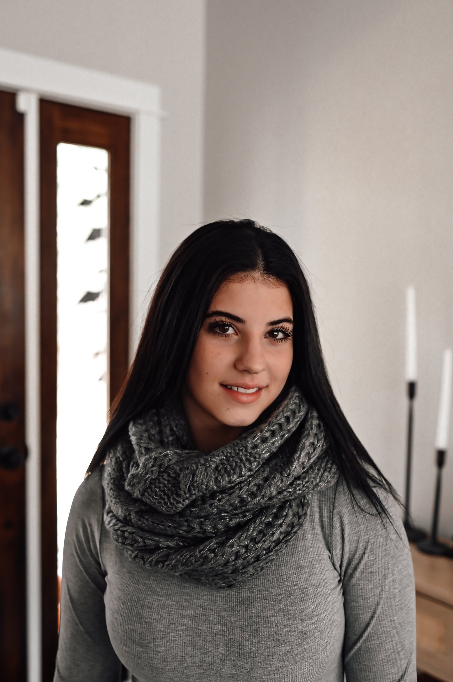 Cable Knit Infinity Scarf