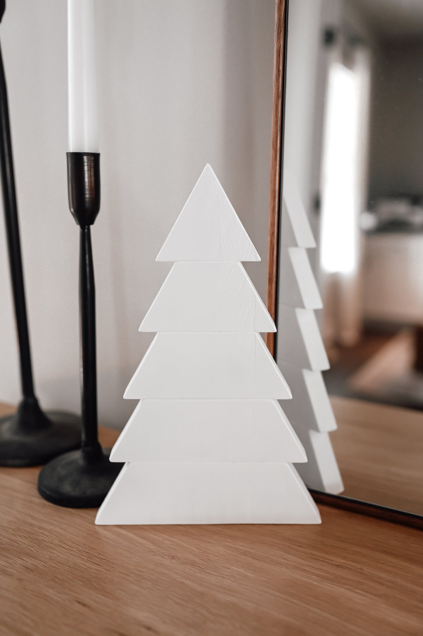 Wood Christmas Trees - White