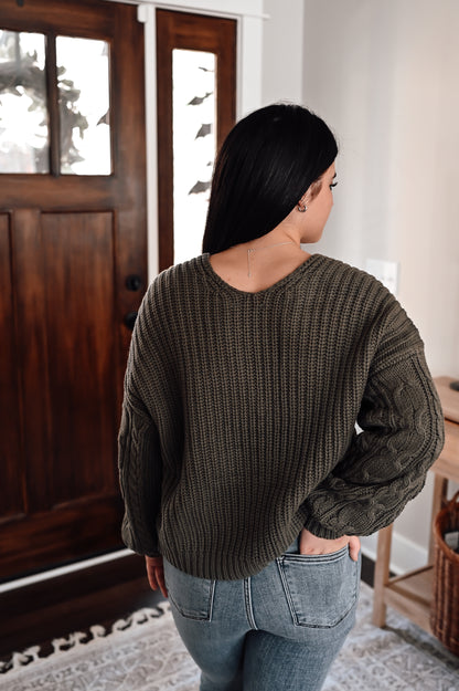 Slouchy V-Neck Sweater