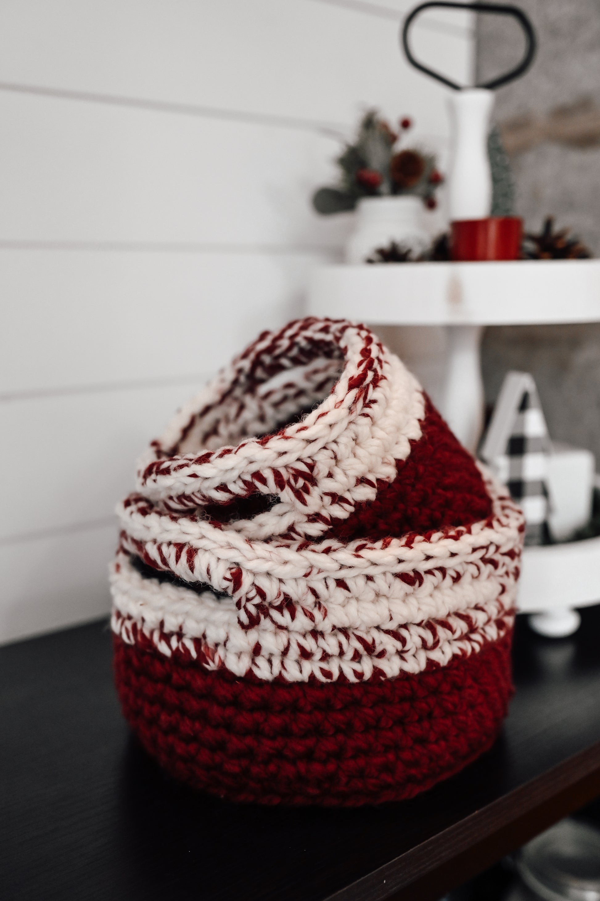 handmade-red-crochet-basket-set