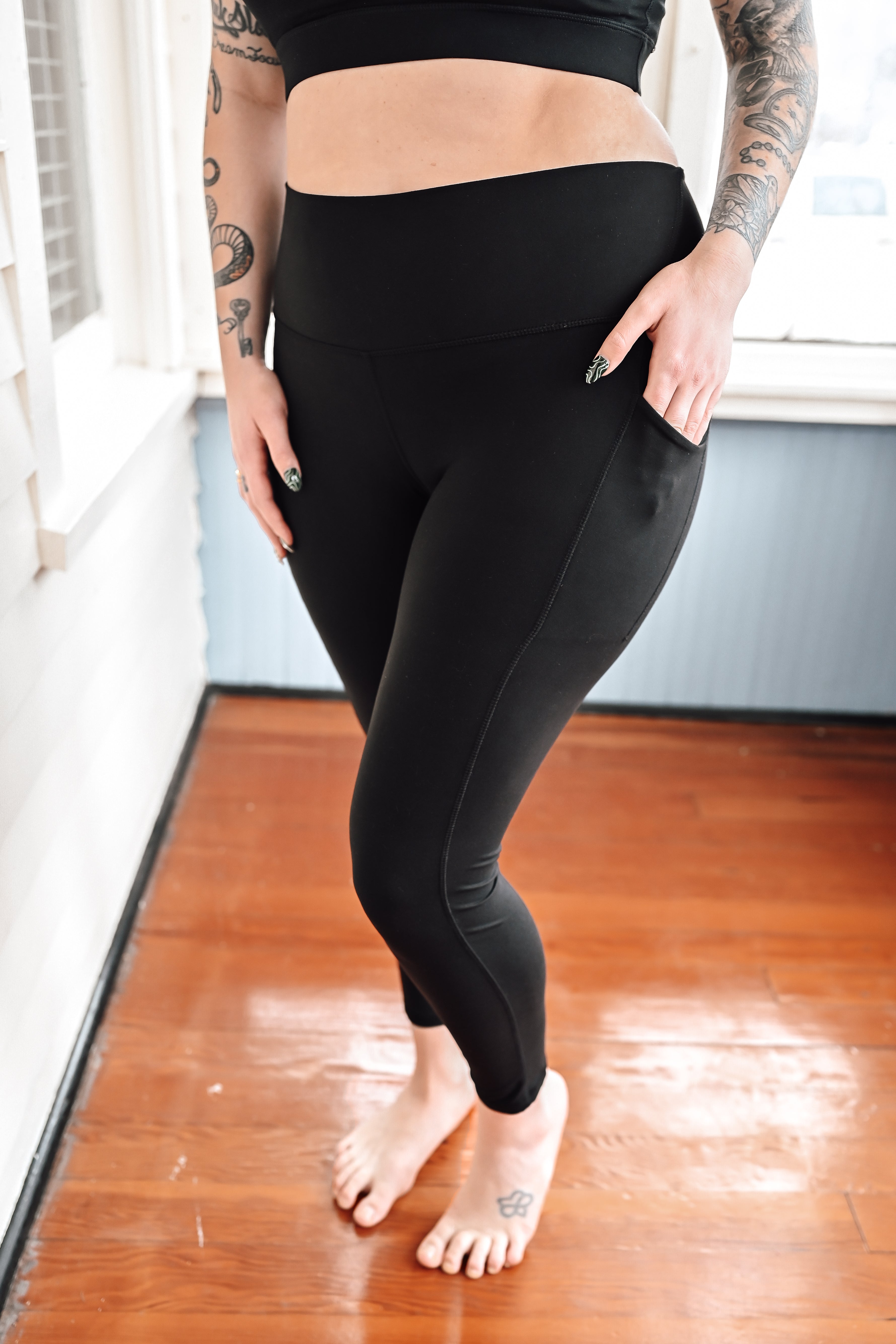 RBX Plus Size Leggings in Plus Size Pants | Black - Walmart.com