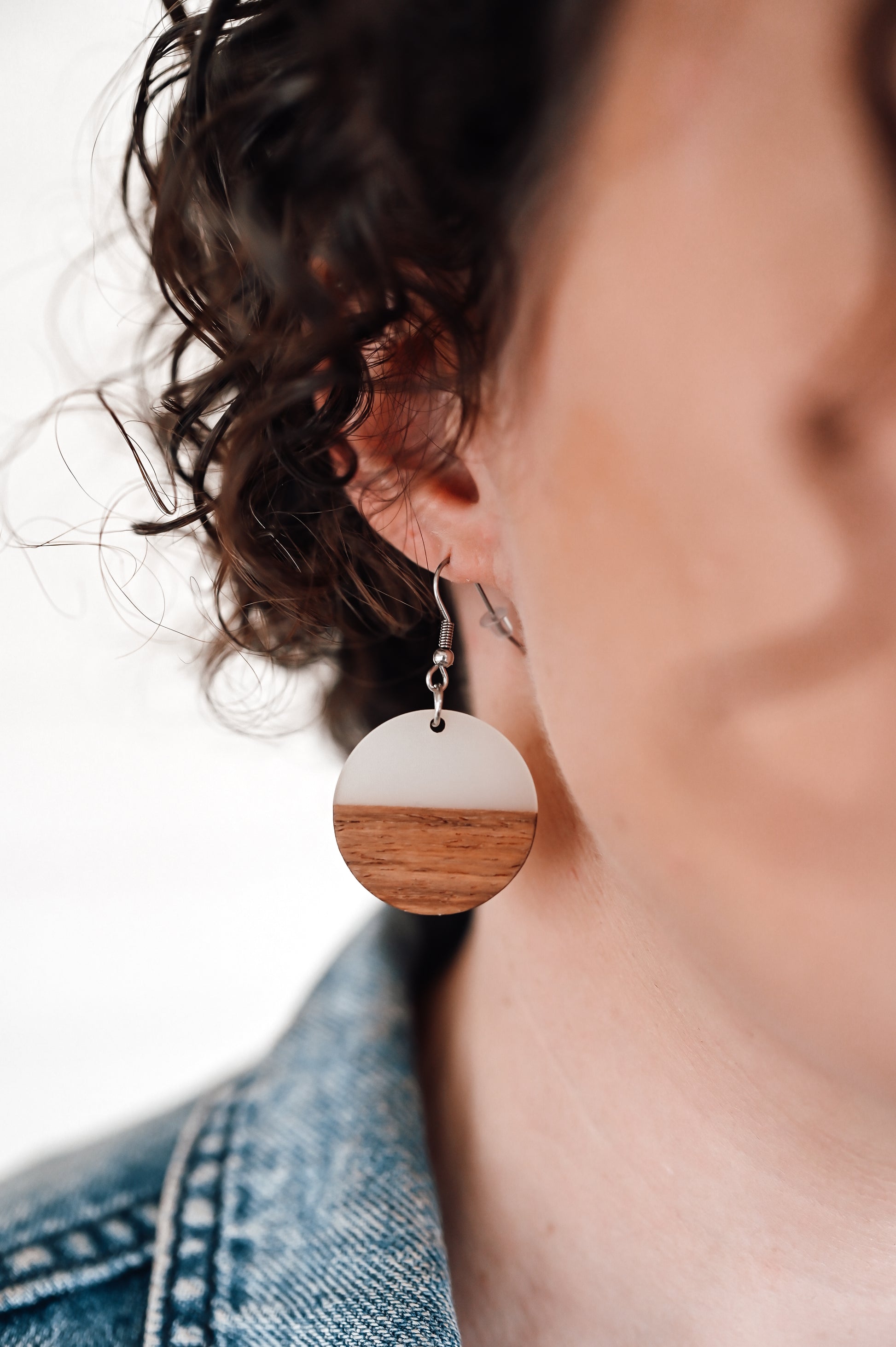 Wood + Resin Earrings