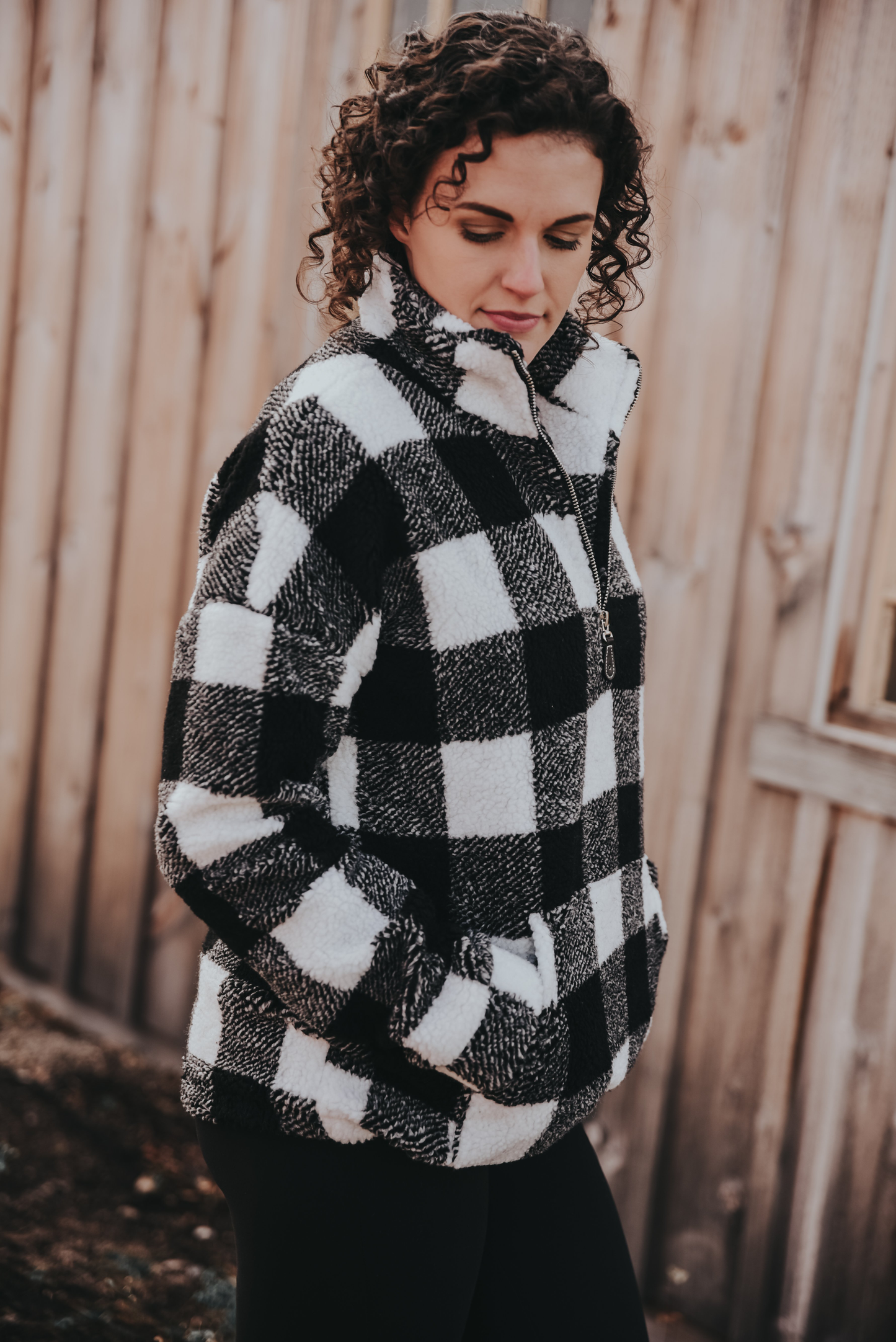 buffalo-plaid-sherpa-pullover